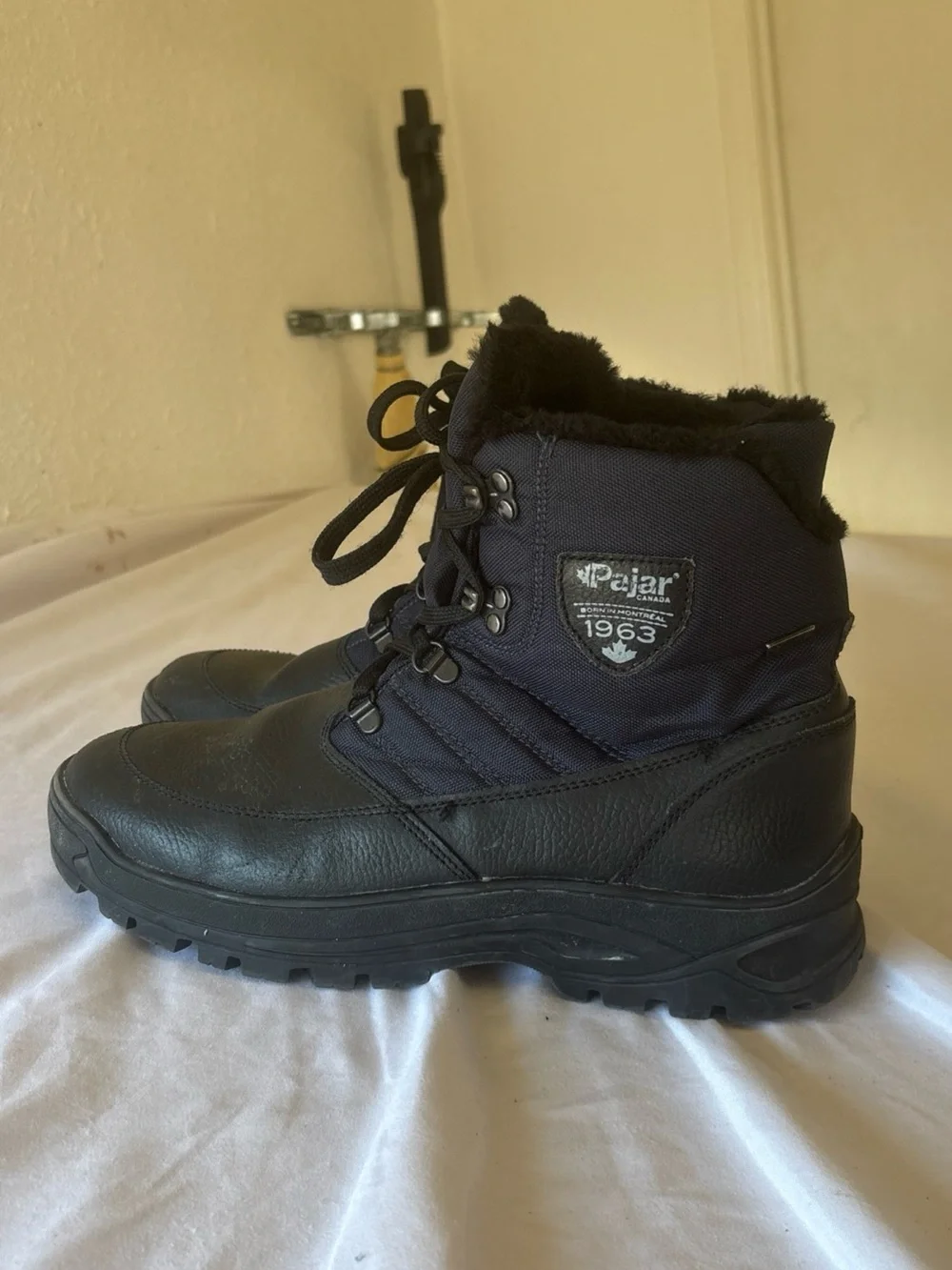 Pajar Black Lace-Up Insulated Boots